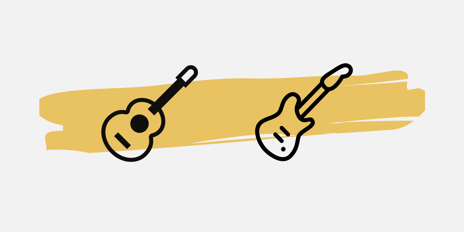 Akustik Gitarre & elektrik Gitarre Logo